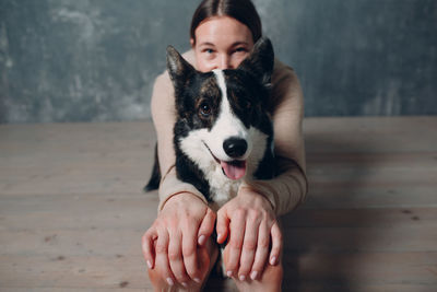 Woman with dog