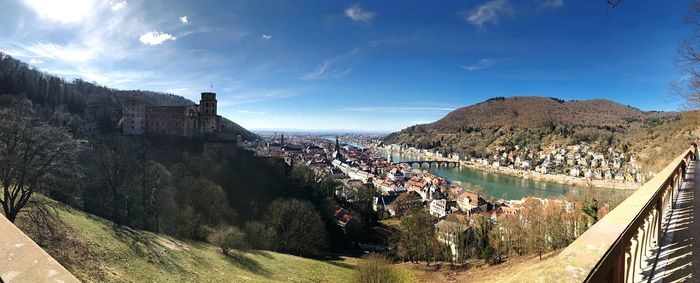 Panoramic view of city against sky