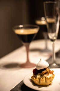 Close-up of food on table