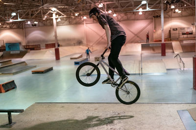 Man riding bicycle