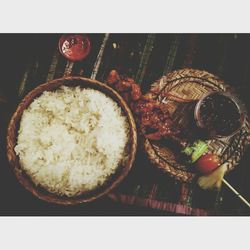 Close-up of food on table