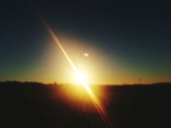 Sunset over landscape