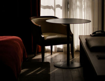 Empty chair at home