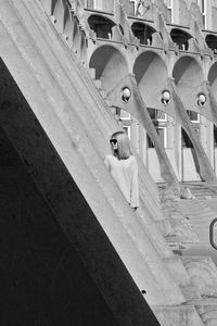 Low angle view of staircase by building