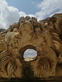 Low angle view of old ruins