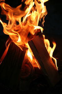 Close-up of bonfire