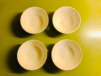 Directly above shot of tea cups