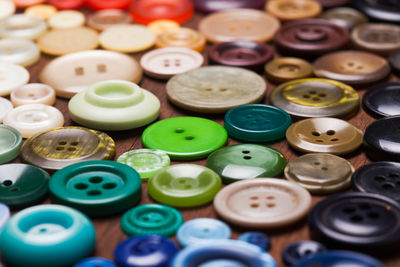 Full frame shot of multi colored buttons