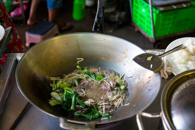 Close-up of soup in bowl