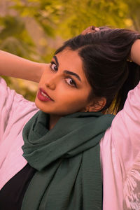 Portrait of young woman