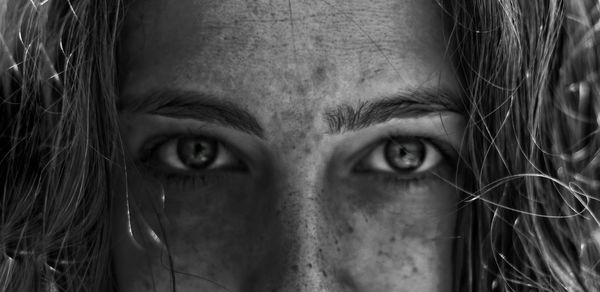 Close-up portrait of young woman