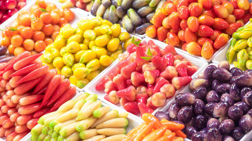 Close-up of multi colored candies