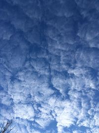 Low angle view of clouds in sky