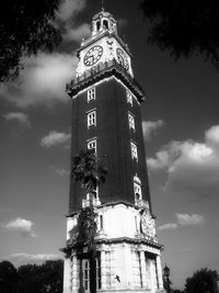 Low angle view of tower against sky