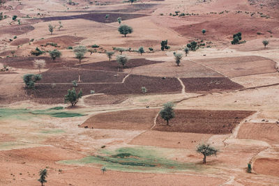 High angle view of a desert