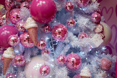 Close-up of christmas decorations