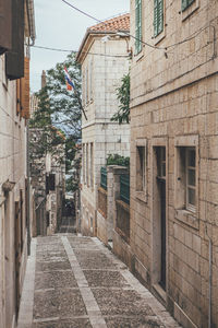 Alley amidst buildings in city
