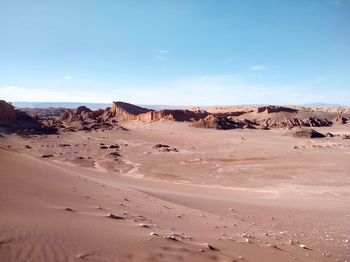 Scenic view of desert against sky