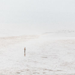 Full length of man on beach against sky