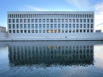 Reflection of building in lake