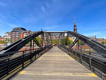 Low angle view of bridge against sky