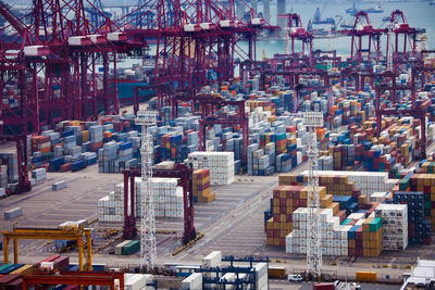 Aerial view of commercial dock