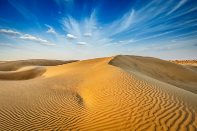 Scenic view of desert against sky