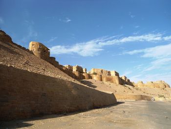 View of fort against cloudy sky