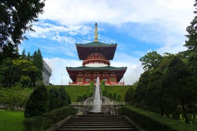 Low angle view of temple