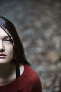 Close-up portrait of woman