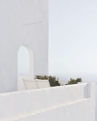 White built structure against clear sky