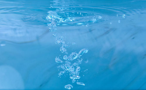 Close-up of bubbles in swimming pool