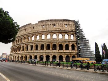 Low angle view of coliseum
