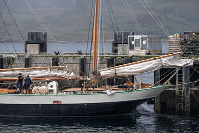 Scooner berthed in ullapool 