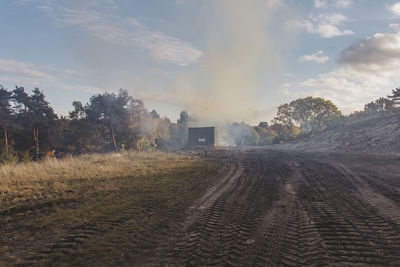 Panoramic shot of land against sky