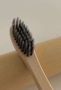 Close-up of brush on table