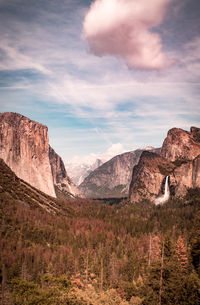 Rock formations on landscape