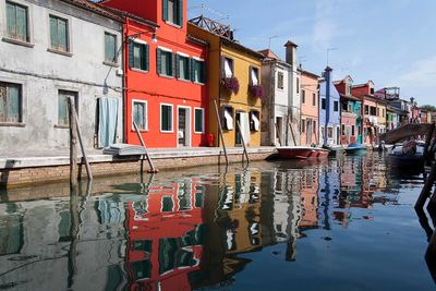 Reflection of buildings in canal