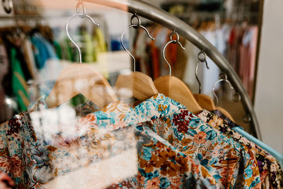 High angle view of clothes drying