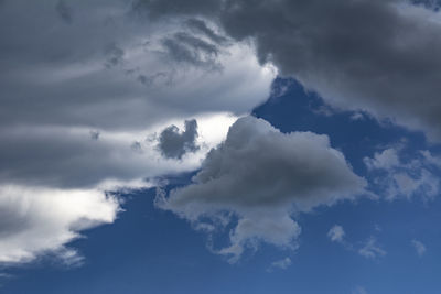 Low angle view of clouds in sky