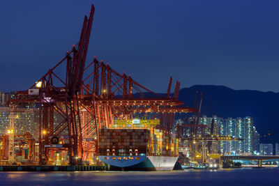 Illuminated city at night