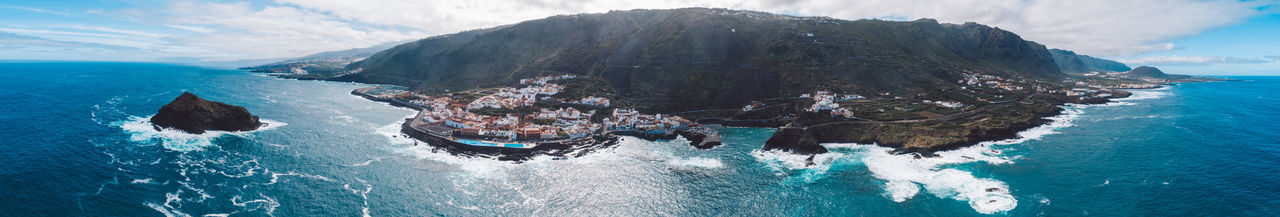 Panoramic view of sea against sky