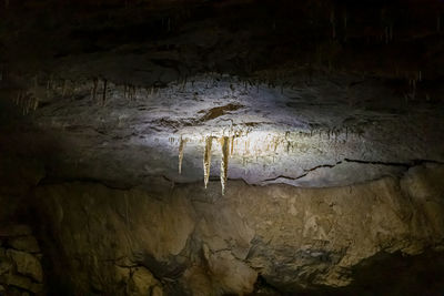 Rock formation in cave