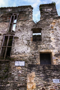 Low angle view of old building