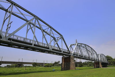 Low angle view of bridge against sky