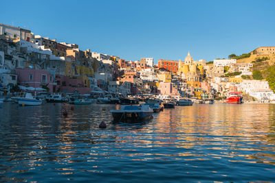 Crystal clear waters in the island of procida