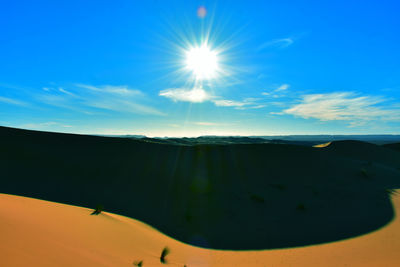 Scenic view of sea against sky on sunny day