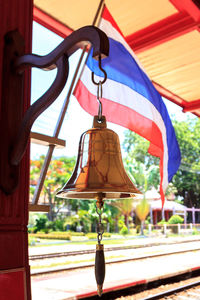 Close-up of clothes hanging