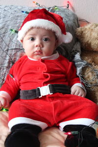 Close-up portrait of cute baby