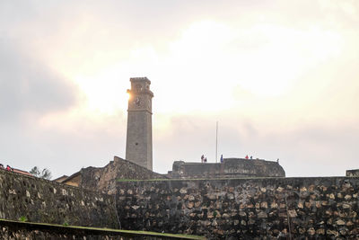 Low angle view of monument against sky